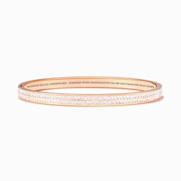 TO MY GRANDDAUGHTER “STRAIGHTEN YOUR CROWN” DIAMOND BRACELET